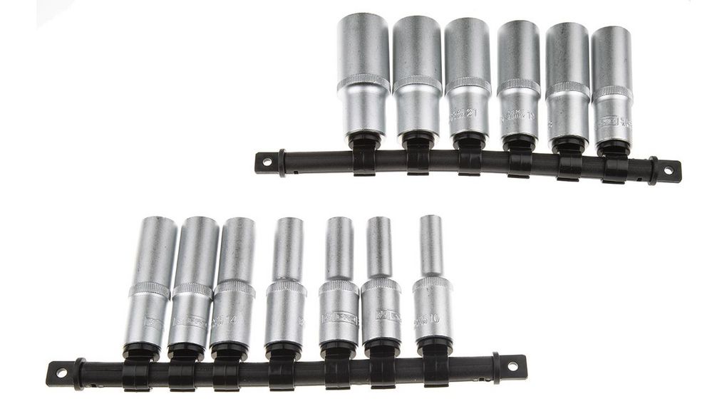 Spärrhylssatser, 1/2", E-Torx, 13st.